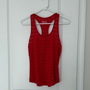 Zyia red stripped flowy tank top. XS. Like new.
